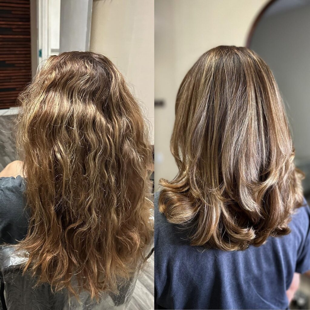 Layered Chocolate Brown Waves
