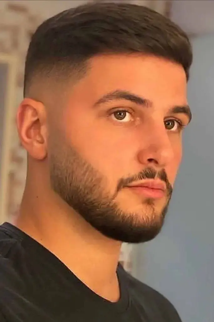 Slick Back Short Hair With Slightly Tapered Sides