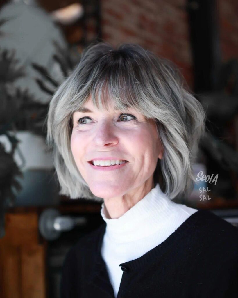 Layered Bob with Wispy Bangs