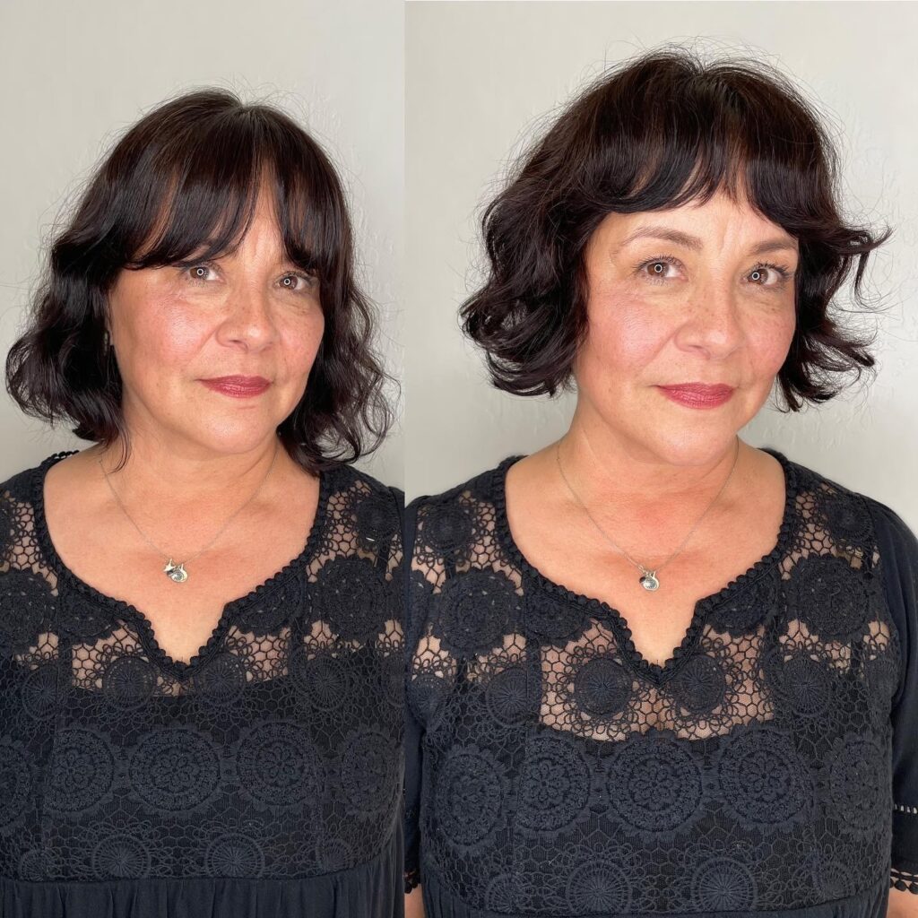 French Bob with Curtain Bangs