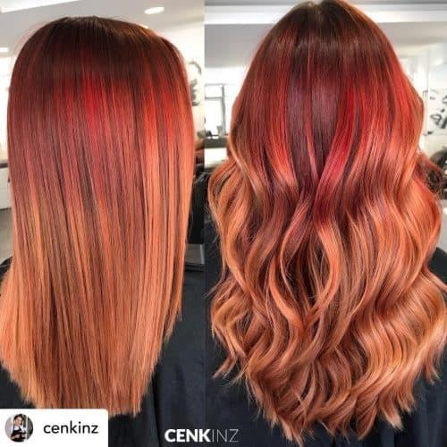 Golden Red Balayage