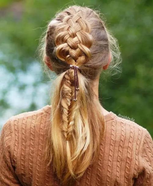 Five-Strand Dutch Ponytail