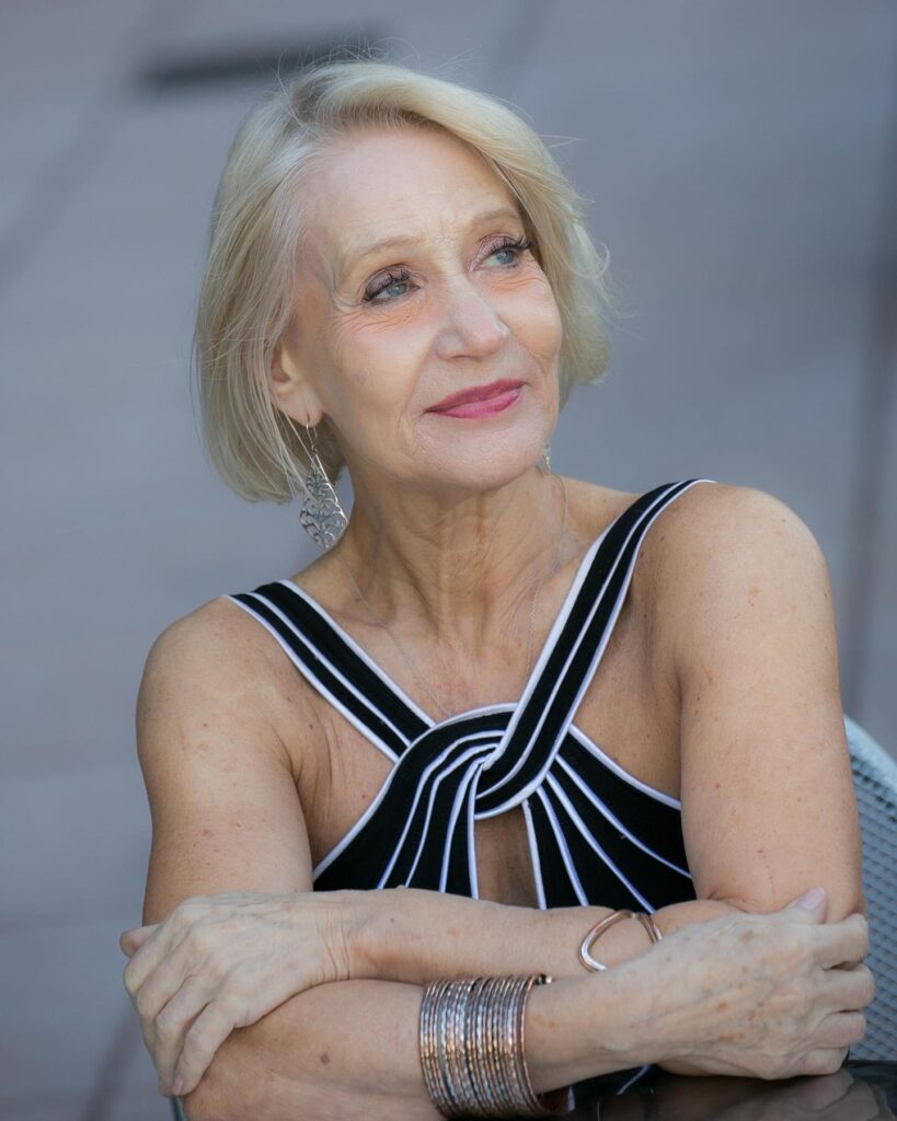 Long Bob With Side Swept Bangs