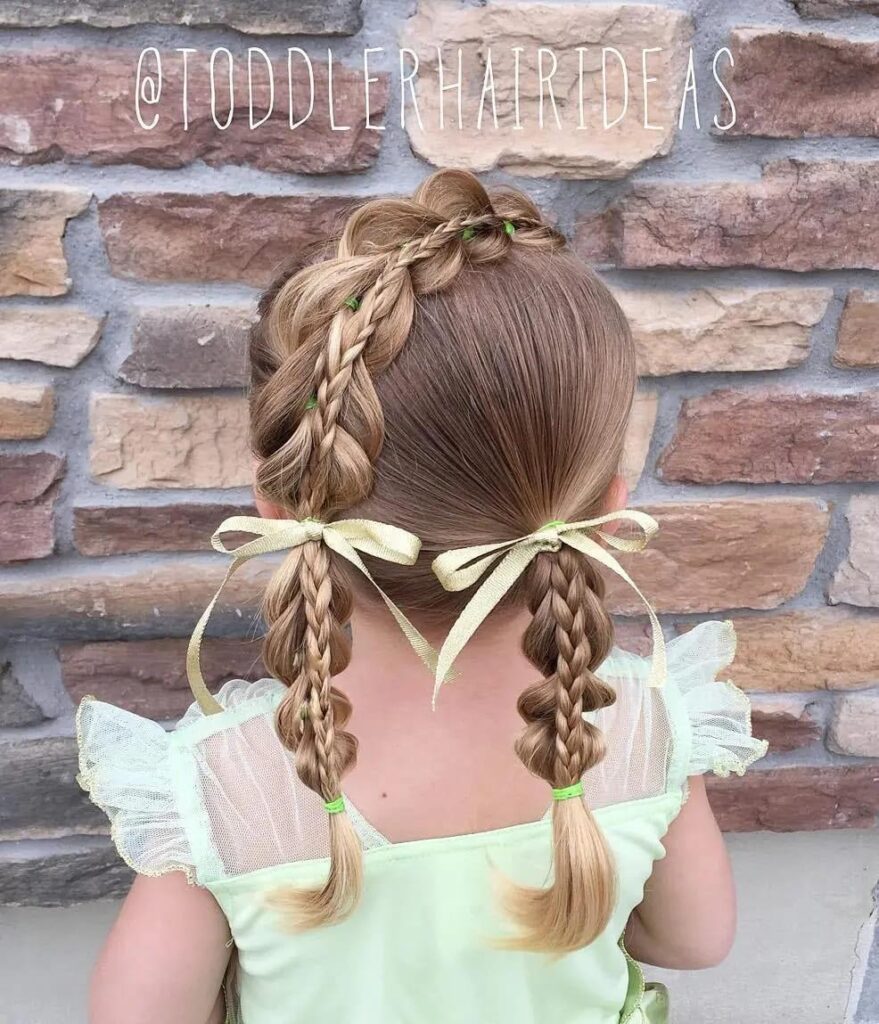Fancy Pigtails with Ribbons