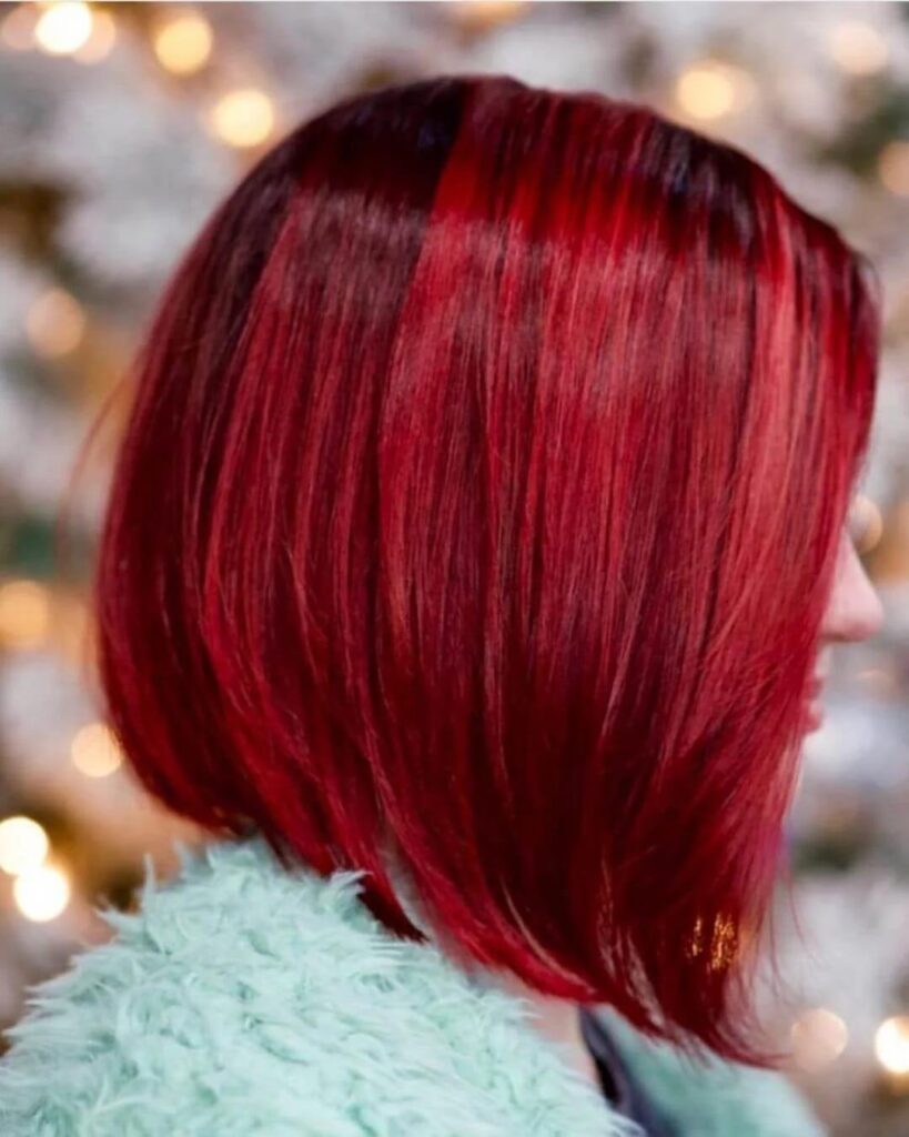 Dark Red Short Bob