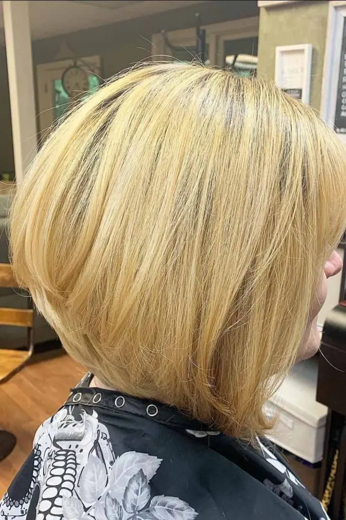 Blonde Blowout Stacked Hair