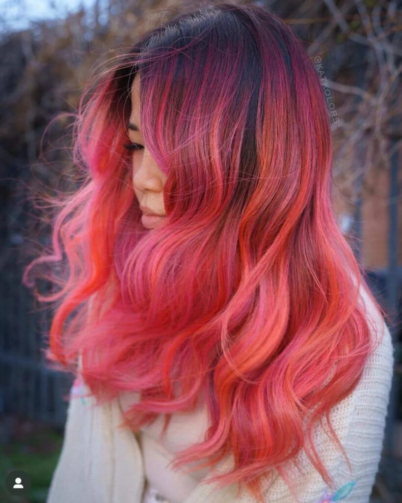 Dark to Pink Red