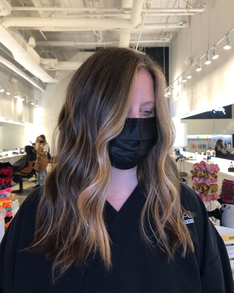 Rich Brunette Layers With Soft Curls