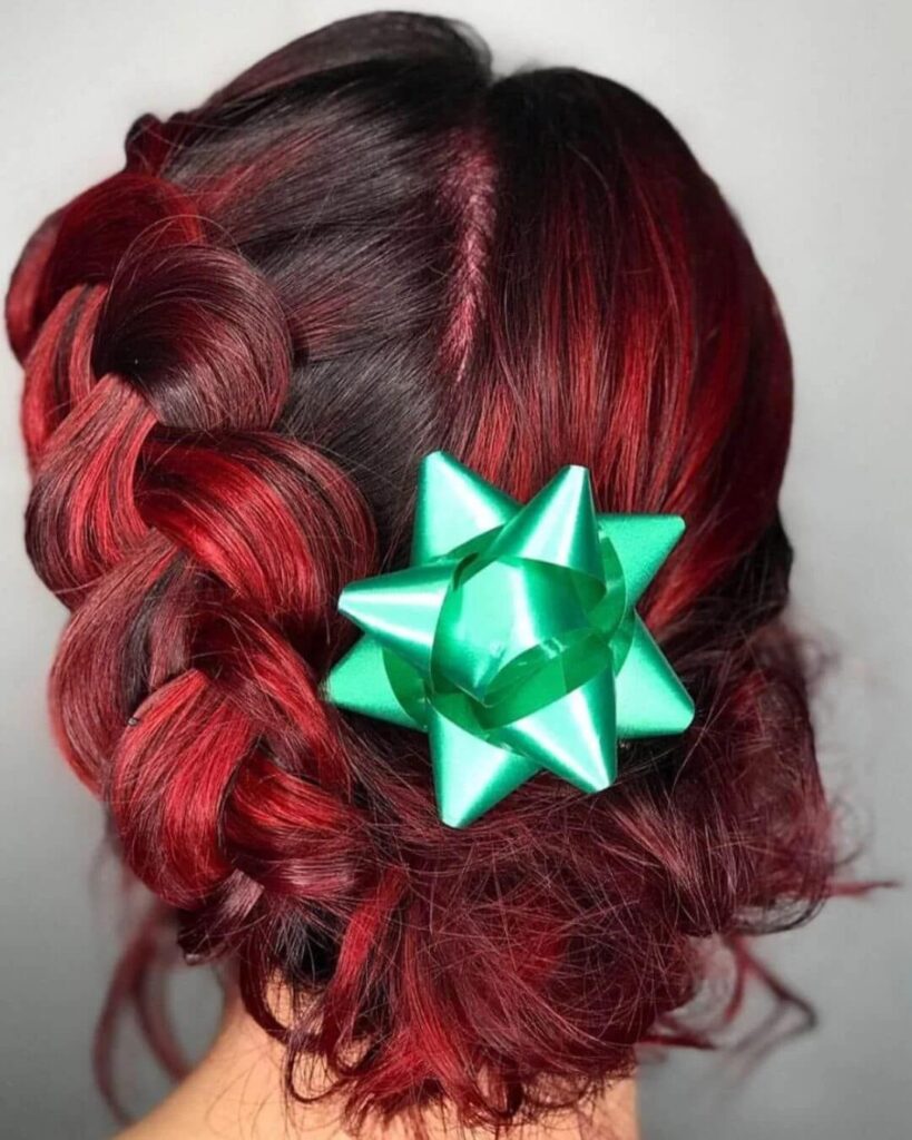 Dark Brown and Red
