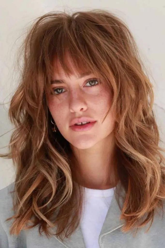 Shaggy Layers With Bangs