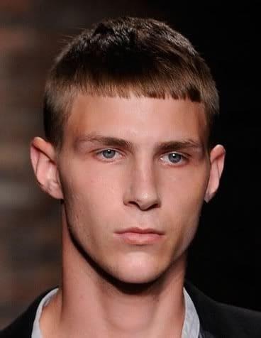 Blunt cut with micro bangs