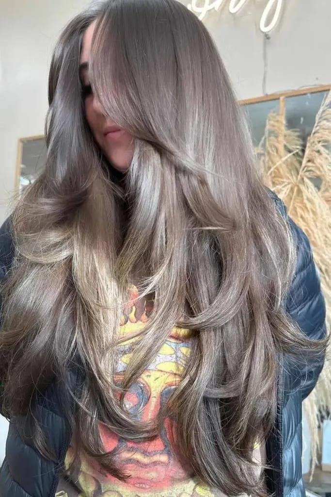Layered Chocolate Brown Waves