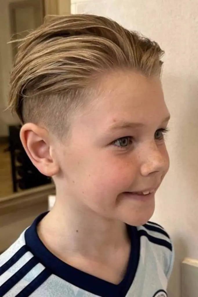 Tapered Quiff With Blonde Highlights