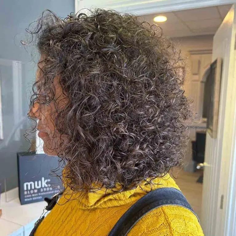 Choppy Curly Short Hair With Wolf Cut