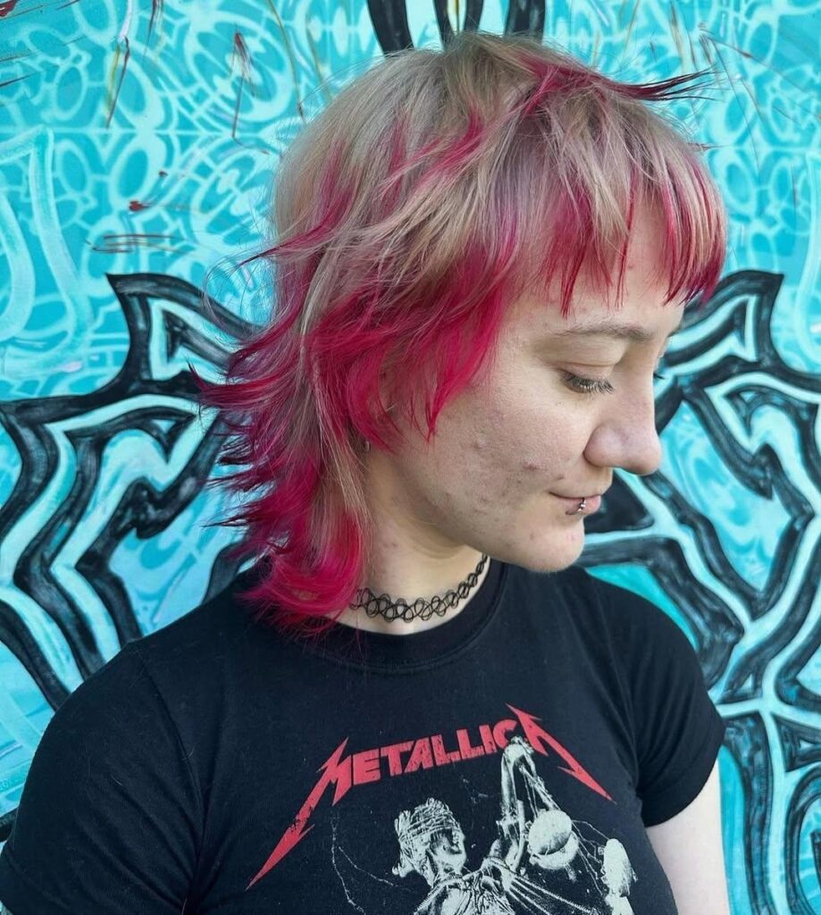 Dip-Dye Scene Hair With Red Tips