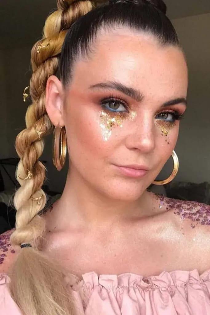 High Rope Braided Blonde Ponytail