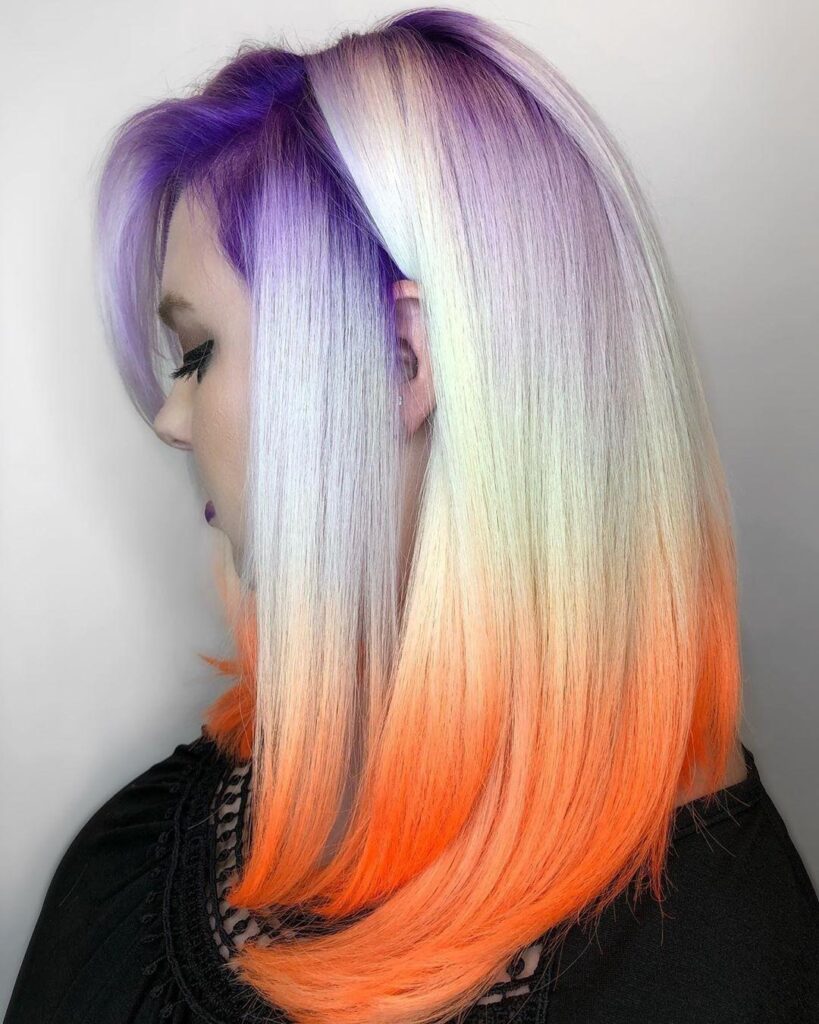 Purple Orange Gradient Hairstyle