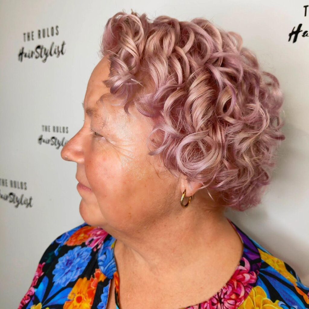 Curly Asymmetrical Bob