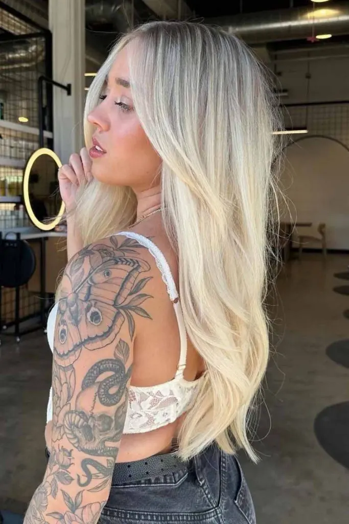 Sunkissed Blonde Long Layered Hair