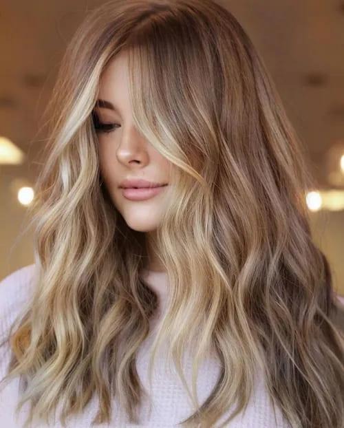 Natural Lived-In Blonde with Money Pieces