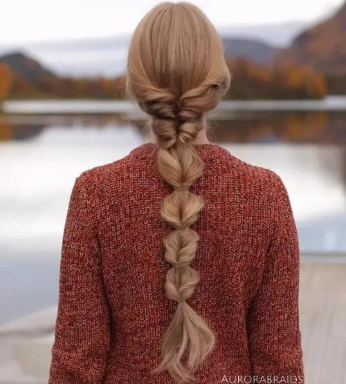 Faux Bubble Braid