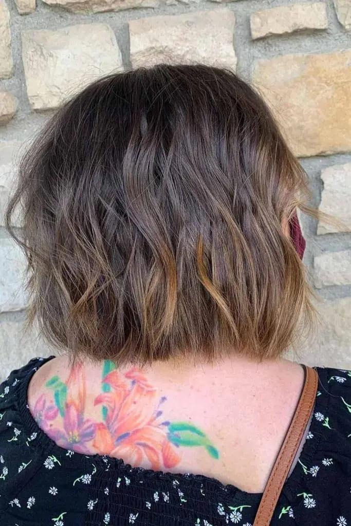 Short Textured Wavy Bob Hair