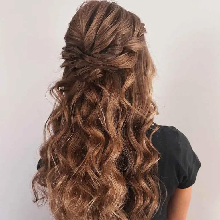 Long Brown Wavy Hair for Prom