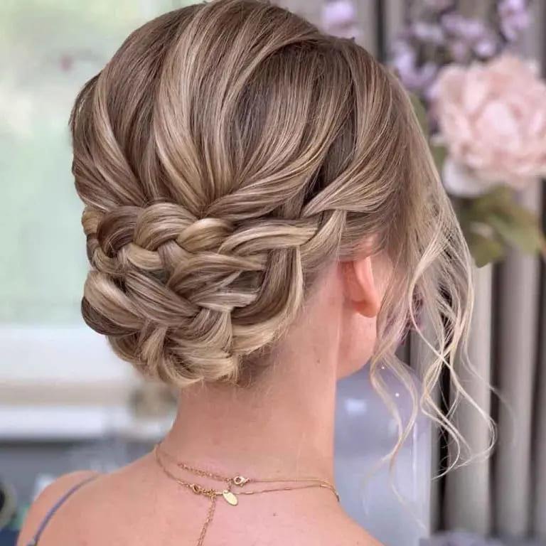 Braided Bridal Updo on Duo-Toned Hair