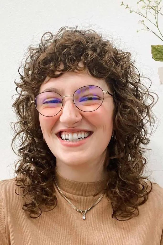 Curly Shag With Short Fringe