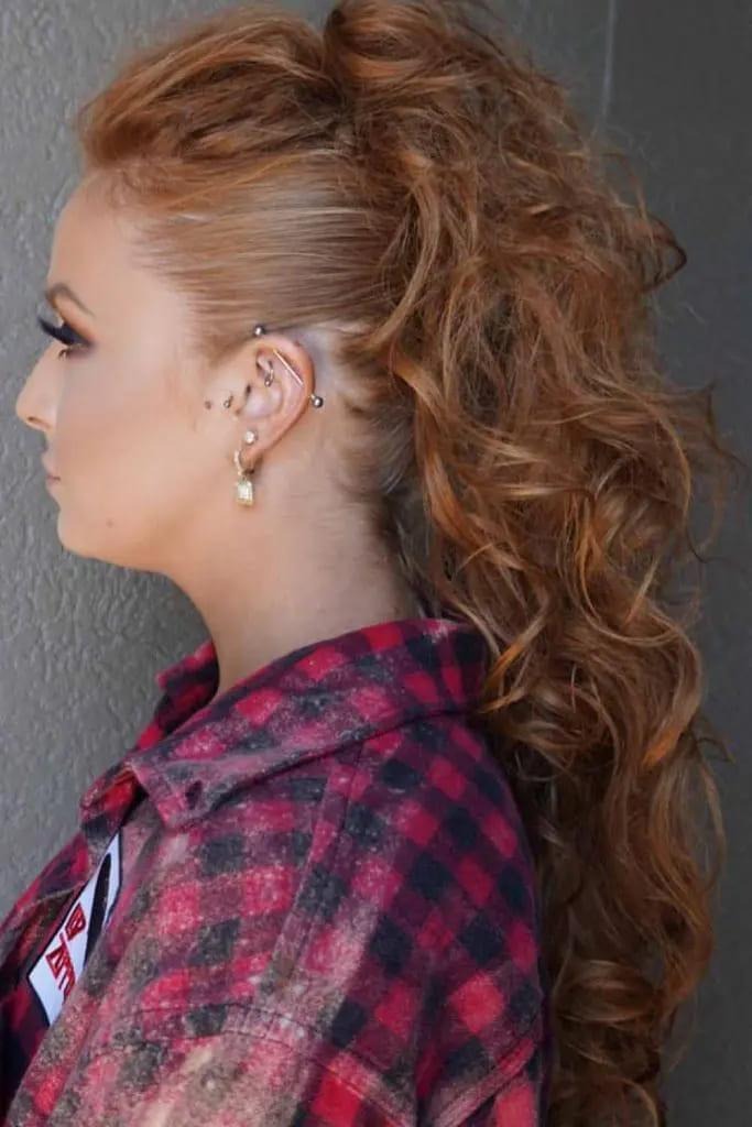 Voluminous Curly Mohawk