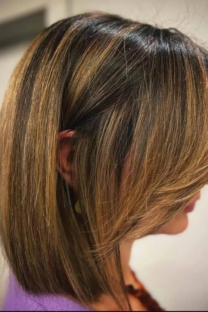 Golden Brown Ombre Lob