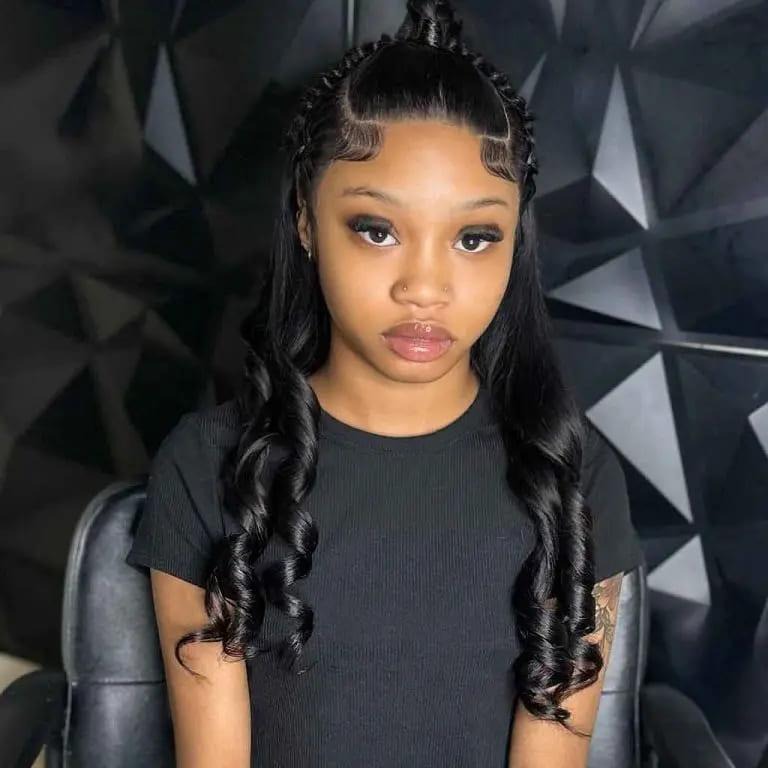 Half-Up Half-Down Ponytail With Curls at the End