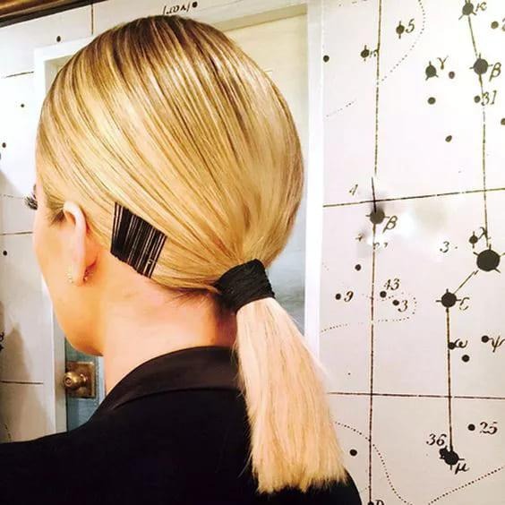 Bobby-Pinned Ponytail