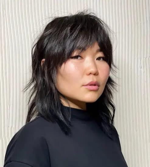 Shag Haircut for Chubby Face