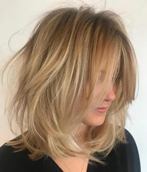 Disheveled Lob Hairstyle