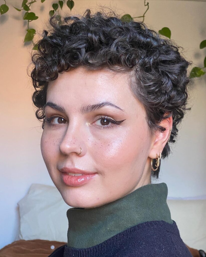 Curly Pixie Bob Cut