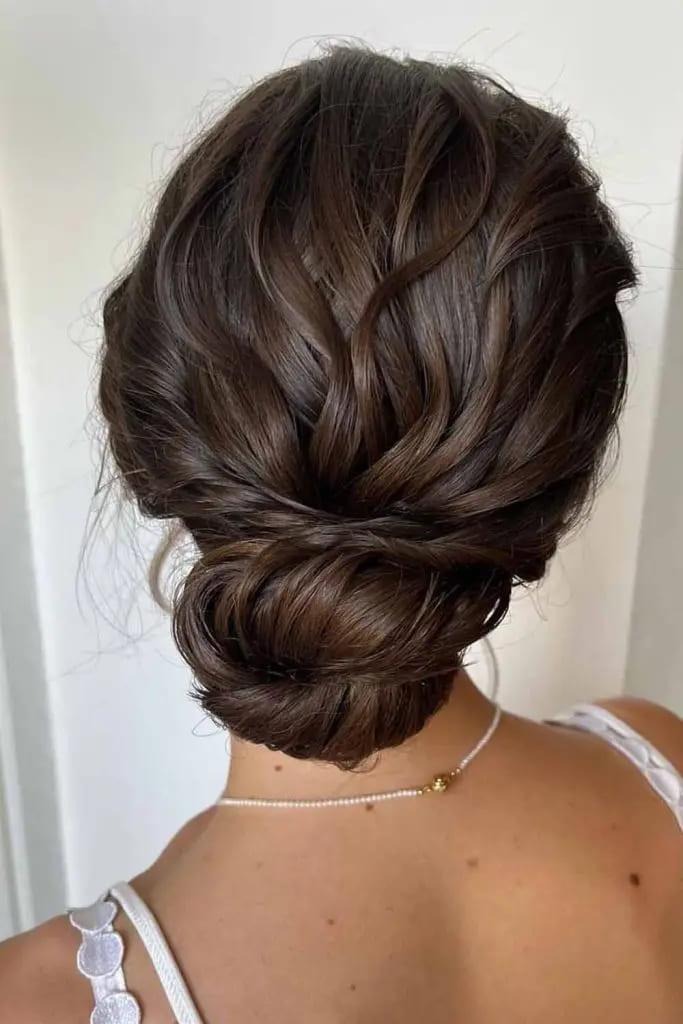 Elegant Low Twisted Bun