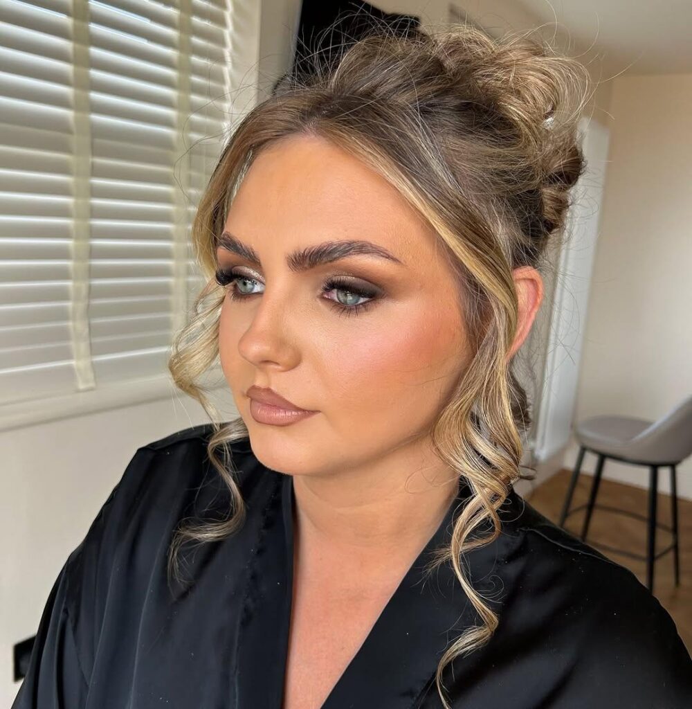 Messy Hair Updo With Curly Tendrils