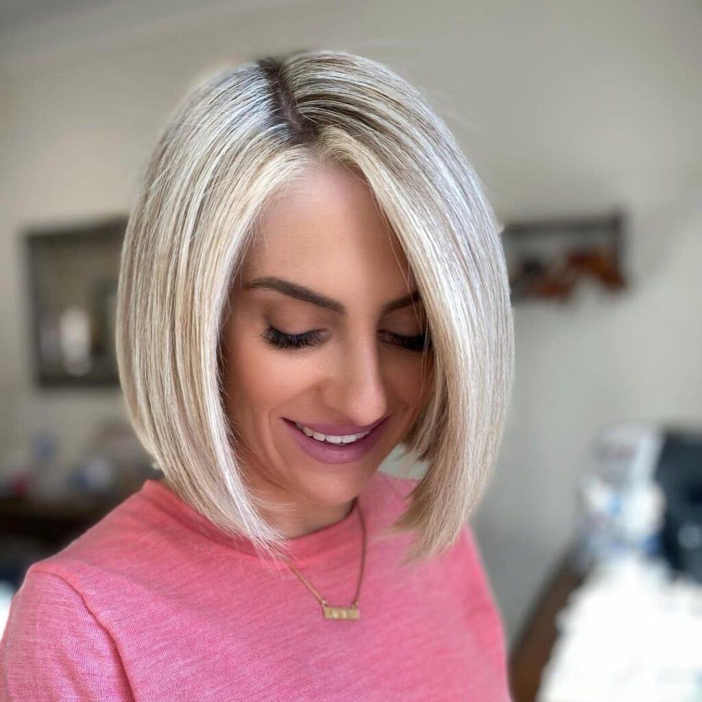 Platinum Blonde Bob Cut