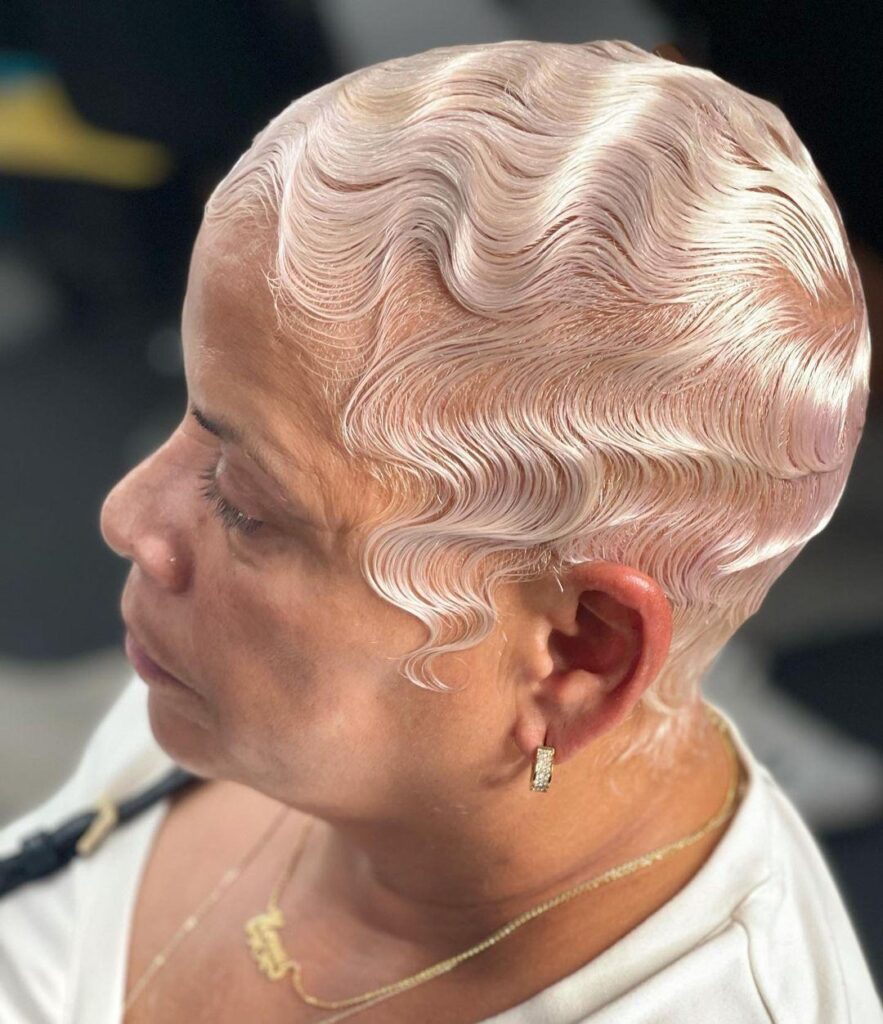 Finger-Waved Pixie Cut