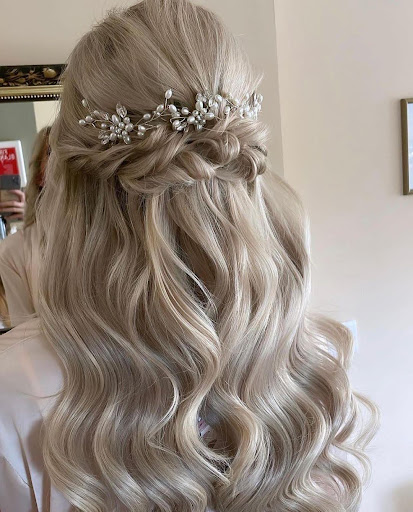 Twisted Back Half-Up Half-Down Hair