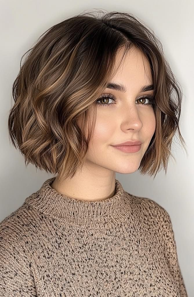Textured Bob with Soft Highlights