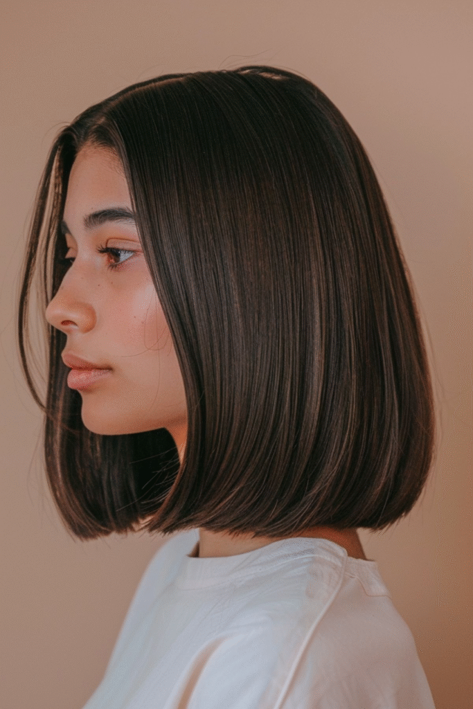  Sleek Classic Bob with Blunt Ends