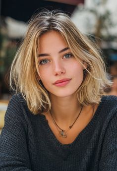 Textured Blonde Bob with Natural Layers