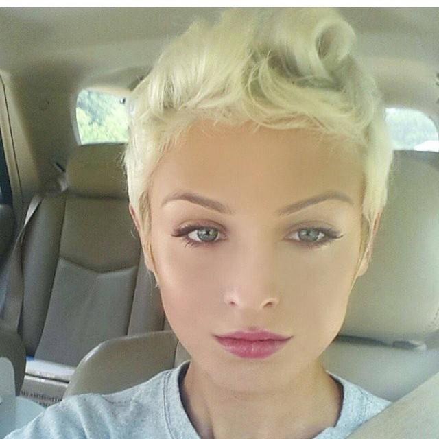 Wavy Messy Blonde Pixie Cut