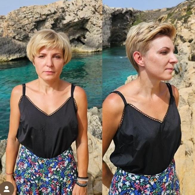 Spiky Ash Blonde Textured Pixie Cut