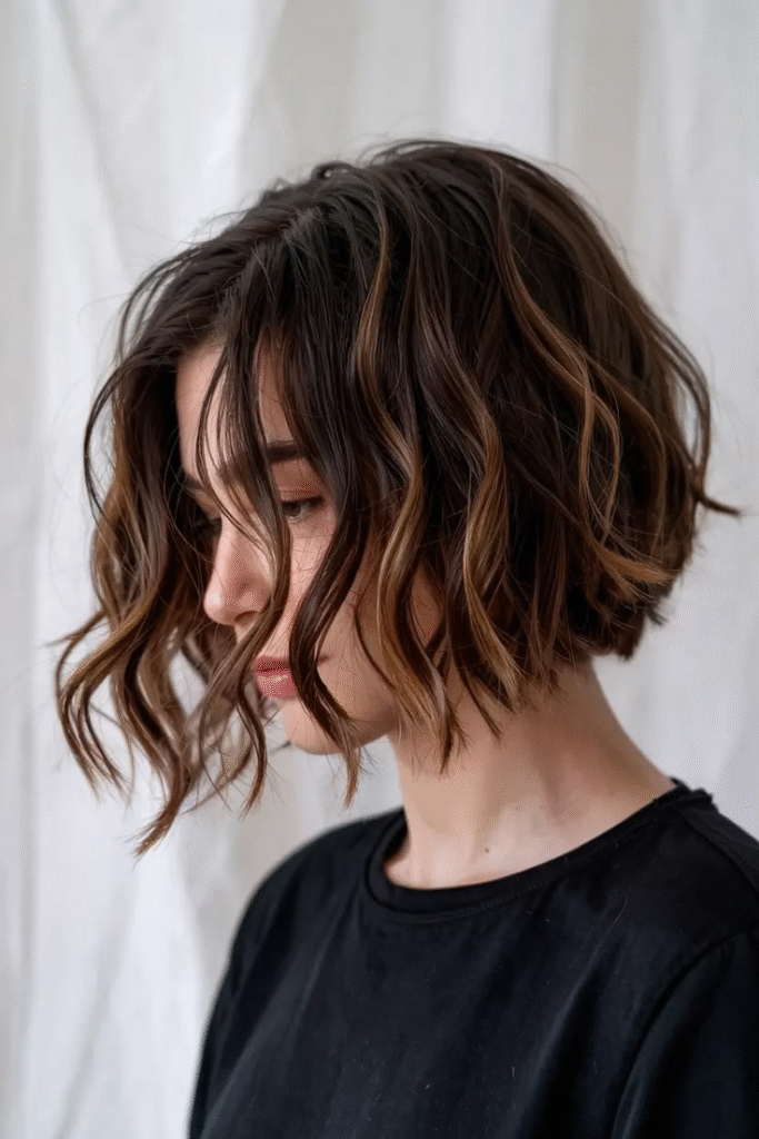 Wavy Bob with Subtle Highlights