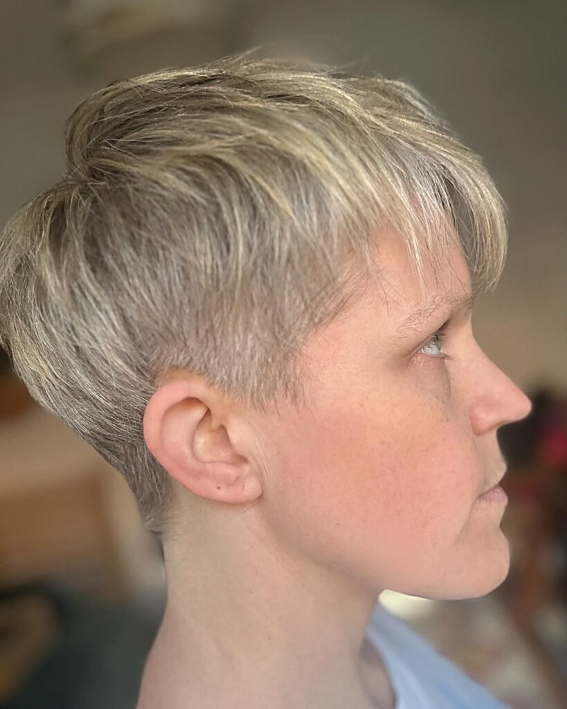 Undercut Blonde Pixie Haircut