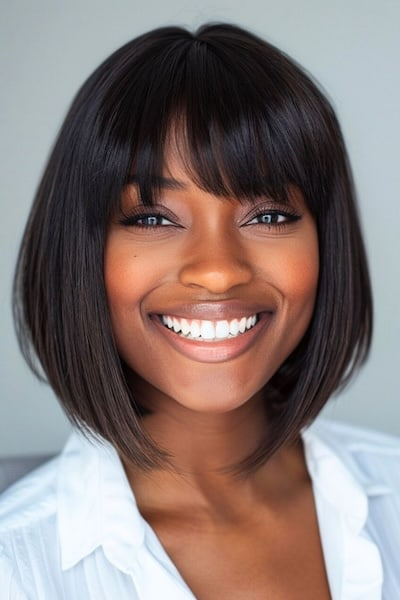 Angled Lob with Side Bangs