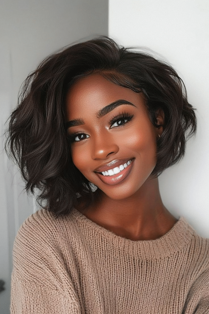 Textured Bob with Natural Volume